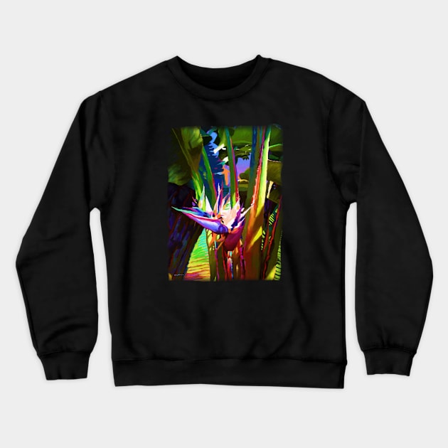 Tropical Flowers Crewneck Sweatshirt by PeggyNovak